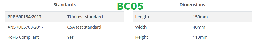 BC05-Stecker mit Endkappe