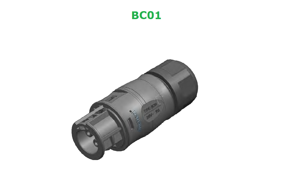 5 m AC-Kabel mit Schukostecker und BC01-Stecker