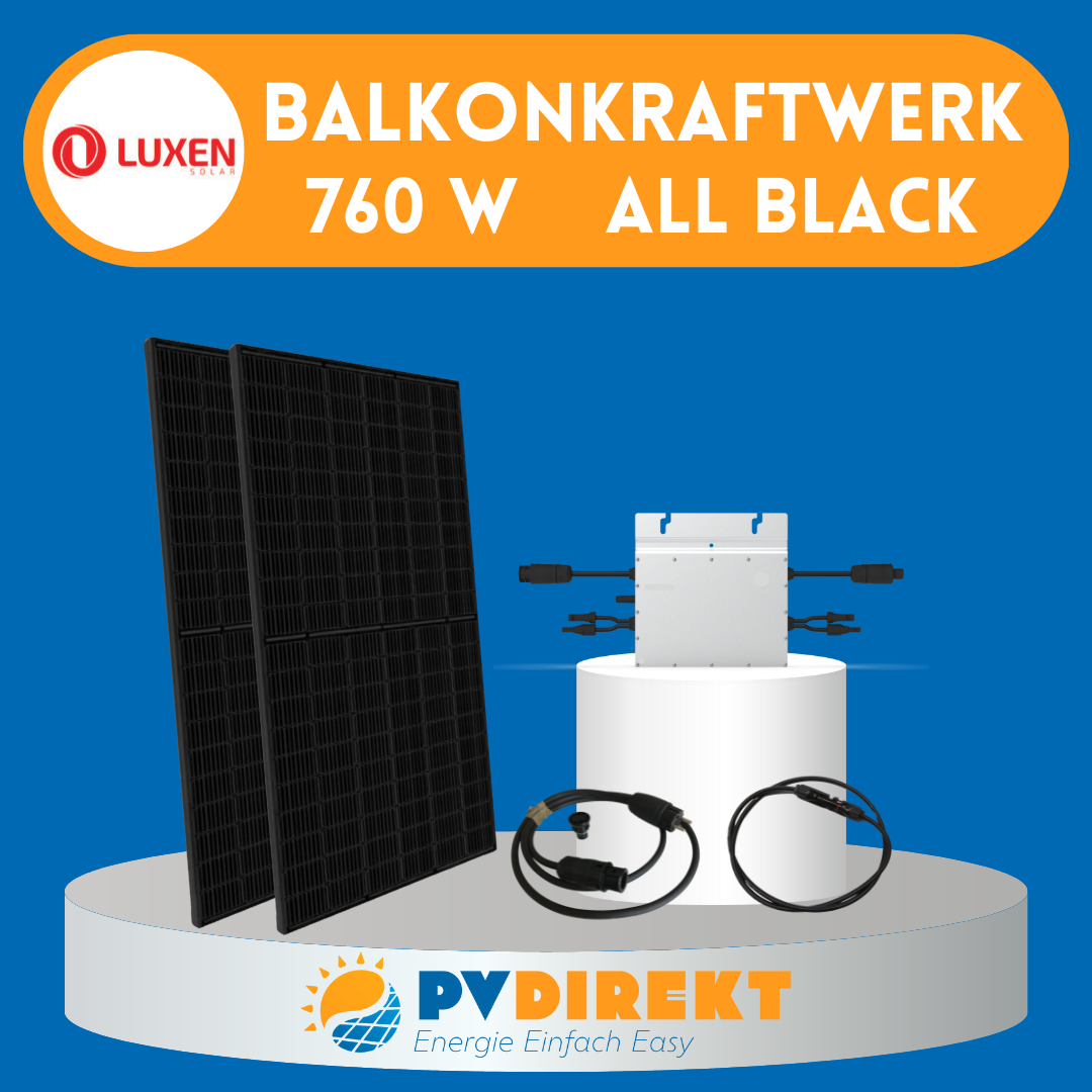 Balkonkraftwerk 760 W Luxen all black