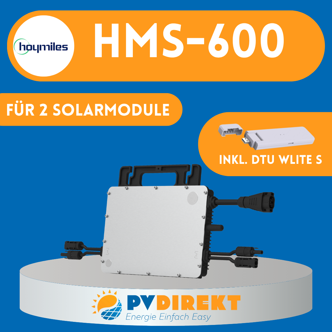 Hoymiles HMS-600 Wechselrichter mit DTU Wlite S